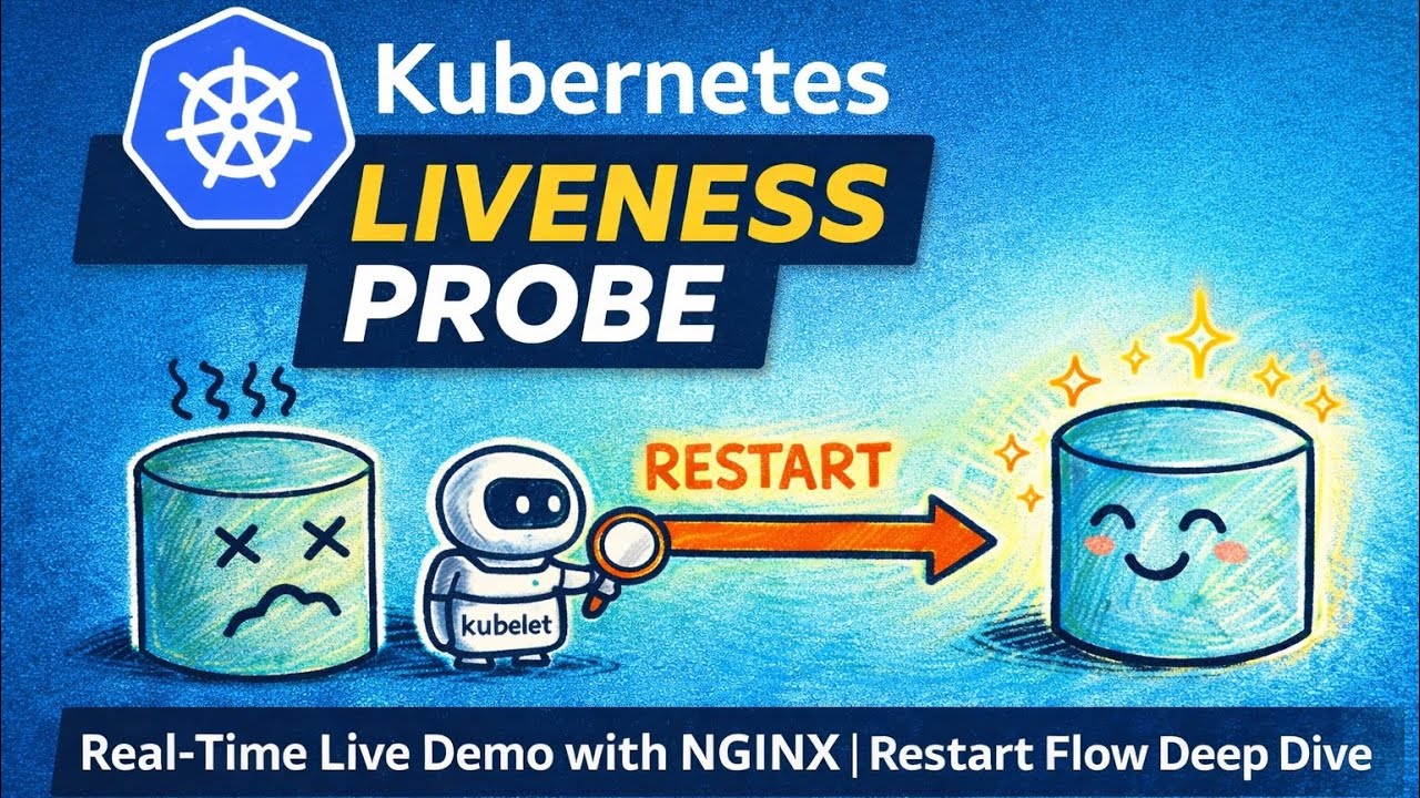 Kubernetes Liveness Probe Explained | Real-Time Live Demo with NGINX | Restart Flow Deep Dive