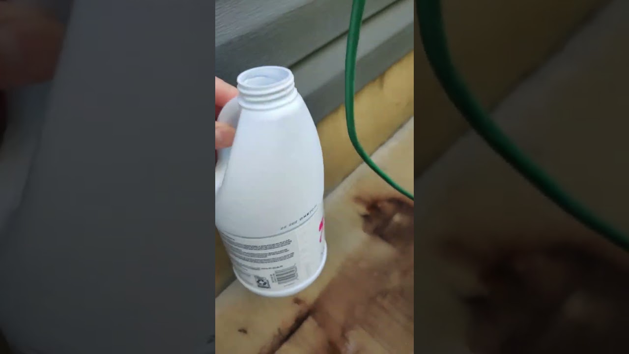 Concrete Patio Stains vs. BLEACH!