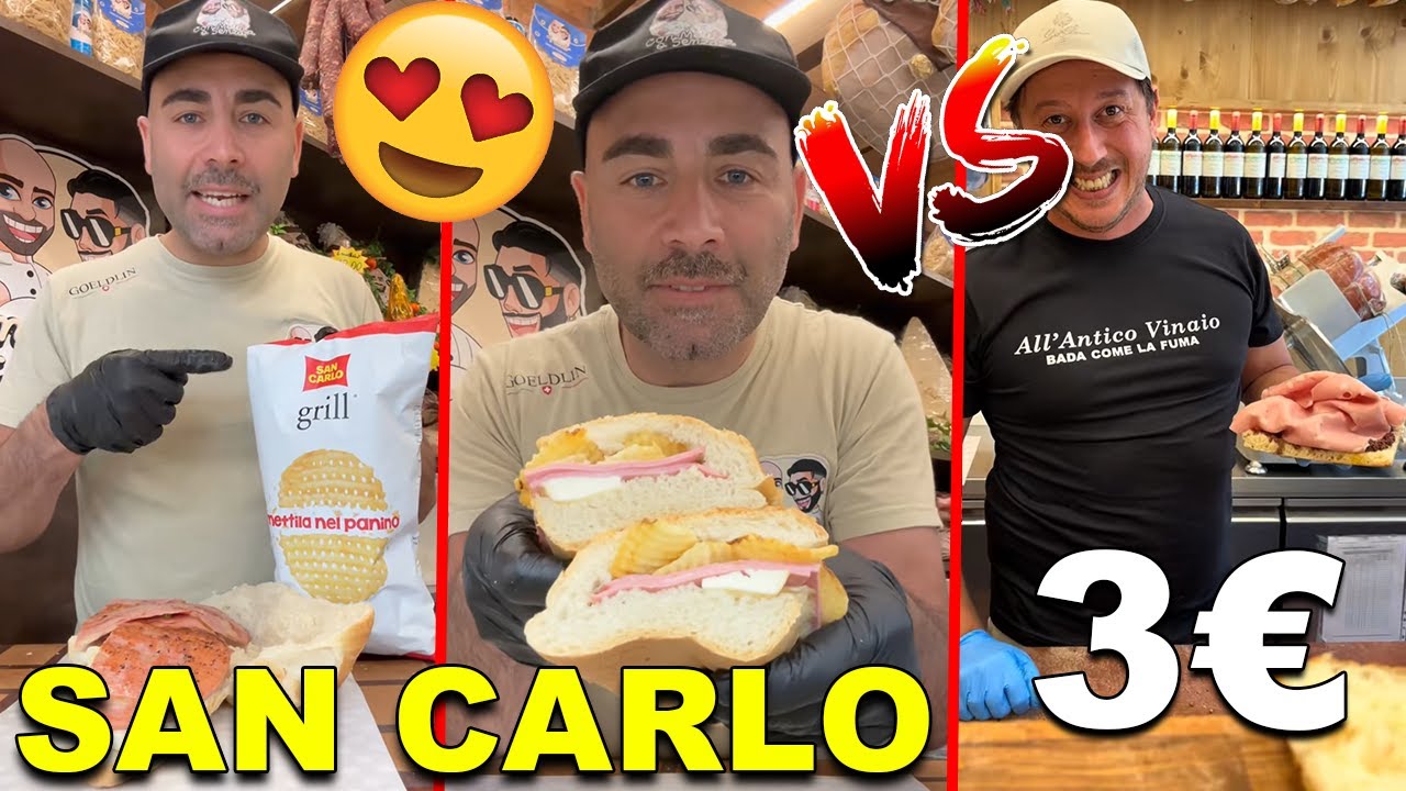 PANINO con le PATATINE SAN CARLO VS SCHIACCIATE A 3€