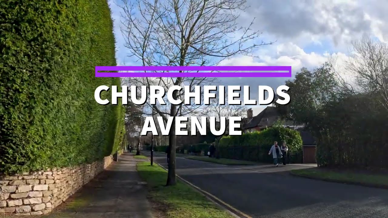 Winter in Weybridge, Surrey - Churchfields Avenue Walk