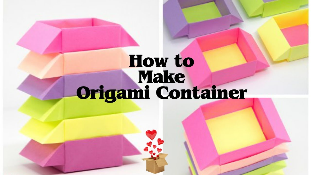 Origami Box| How to Make Paper Container | Handmade Paper Craft