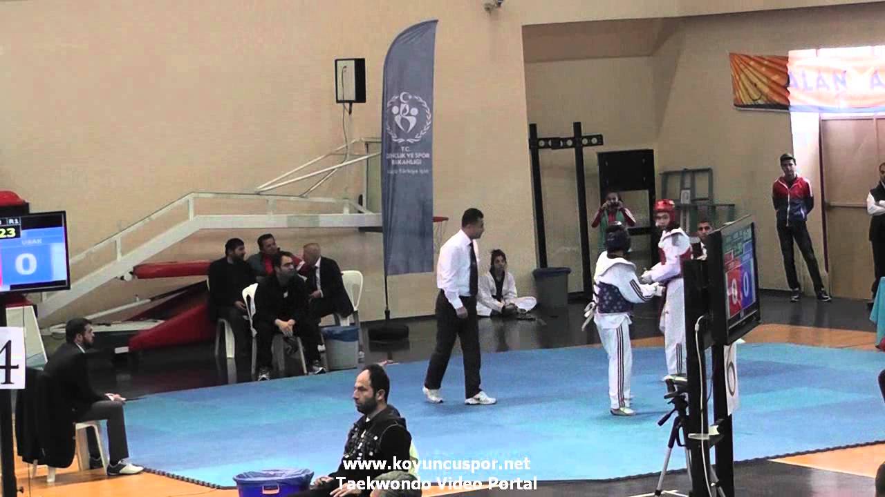 (5029) 49kg Aleyna Ozdemir vs Sifanur Uluk (2016 Turkish Junior TKD championships)