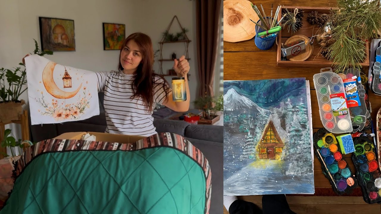 Сюрприз, который я не смогла скрыть 🎁 | живопись и снег ❄️