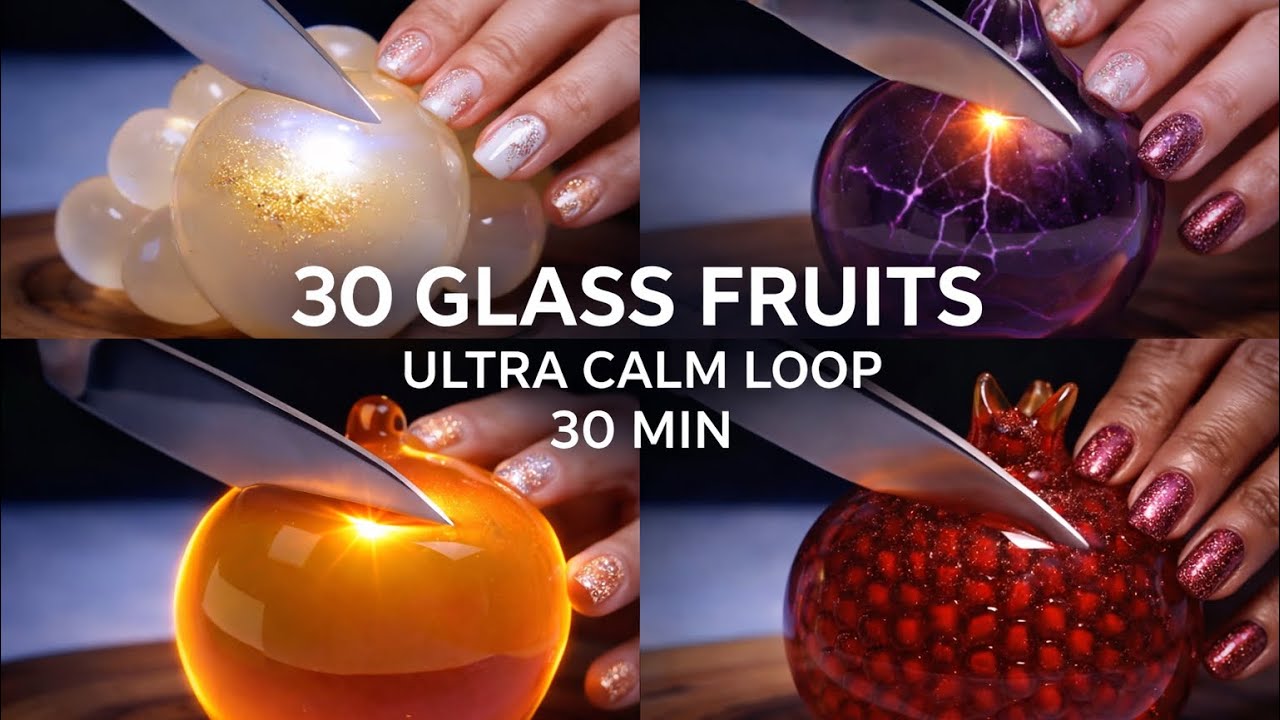 30 Glass Fruits — Fragile Beauty ASMR | 30-Minute Ultra Calm Long Loop