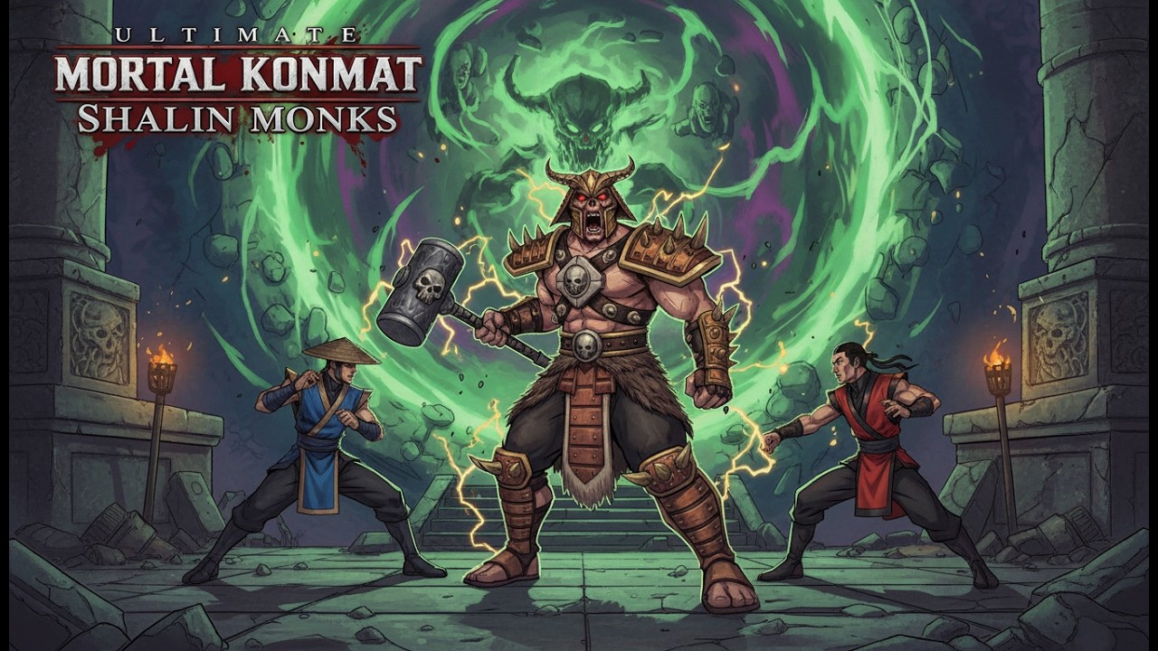 Mod V 2 Ultimate Mortal Kombat Shaolin Monks Com Shao Kahn ! Em 4K ps2 Emu parte 9
