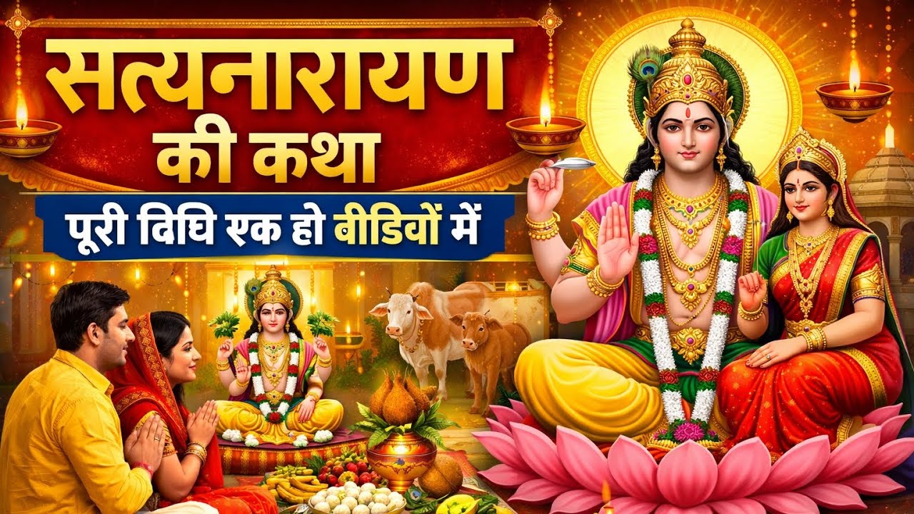 सत्यनारायण की कथा || पूरी विधि एक ही वीडियो में || Satyanarayana ki katha || #satyanarayan #katha 