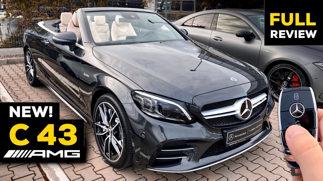 2020 MERCEDES AMG C43 Cabriolet NEW FACELIFT FULL Review BRUTAL Sound LAUNCH Control Interior