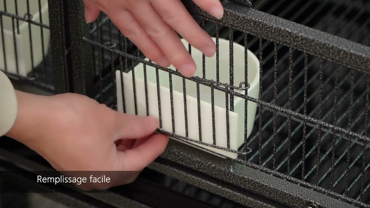 Yaheetech Cage d'elevage pour Oiseaux avec Deux Espaces Divisés Cage  95 x 45 x 105 cm