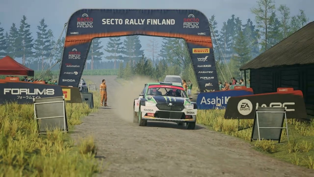 Let's drive EA WRC Skoda Fabia Rally2 Evo at Leustu Finland.