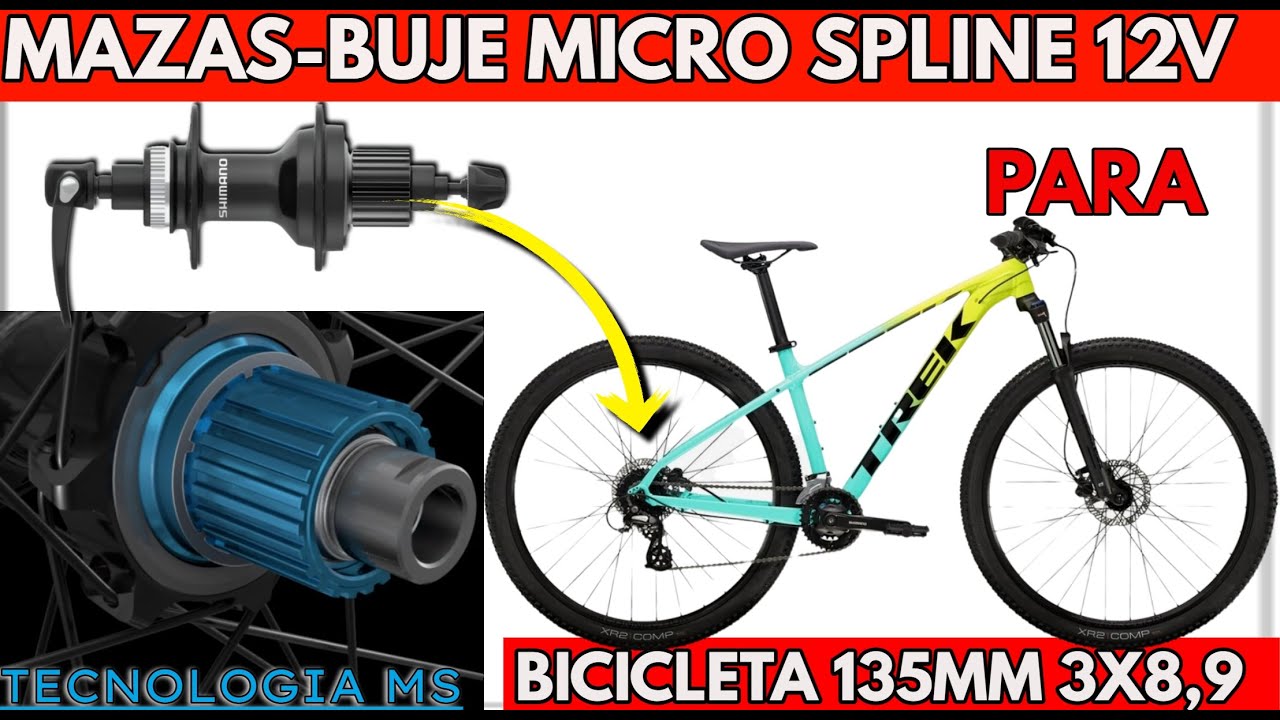 MAZAS-BUJE 12V MICRO SPLINE PARA BICICLETAS 135MM