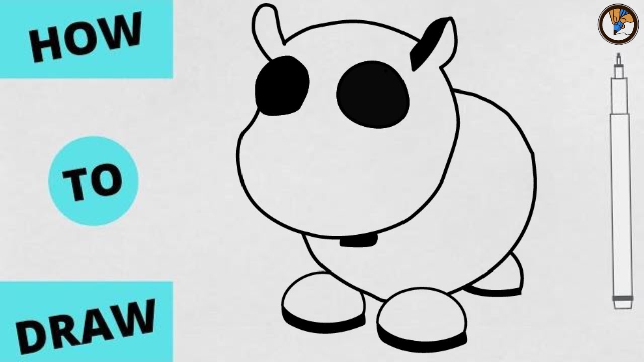 HOW TO DRAW A HIPPO FROM ROBLOX ADOPT Me PET  | STEP-BY-STEP TUTORIAl  | #Artbysujan