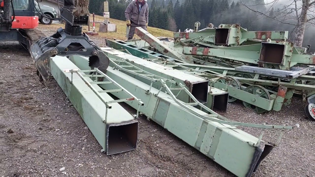 Demontage des alten Skilifts Seite-Egg/Rodellift - Wenn ein alter Schlepplift stillgelegt wird