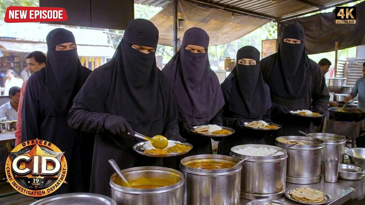 যখন সিআইডি টিম খুনিকে খুঁজে বের করার জন্য বোরকা পরে একটি খাদ্য বিতরণ কেন্দ্রে খেতে গিয়েছিল। CID Ep