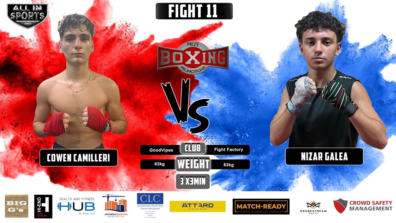 BOXING MALTA COWEN CAMILLERI VS NIZAR GALEA