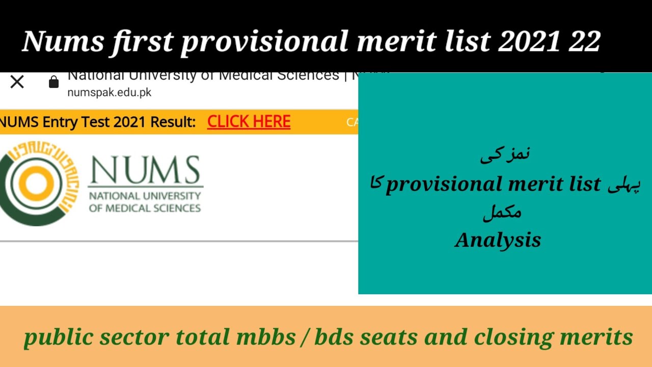 Nums  mbbs merit  list 2021 22|Nums first provisional merit list mbbs / BDS 2021 22