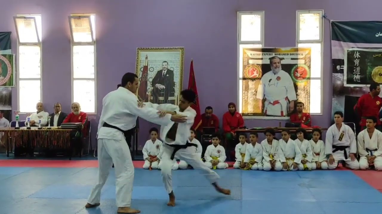 Démonstration ju-jitsu Duo Système dans La Nuit des arts martiaux by champions BUDOKAN DU MAROC