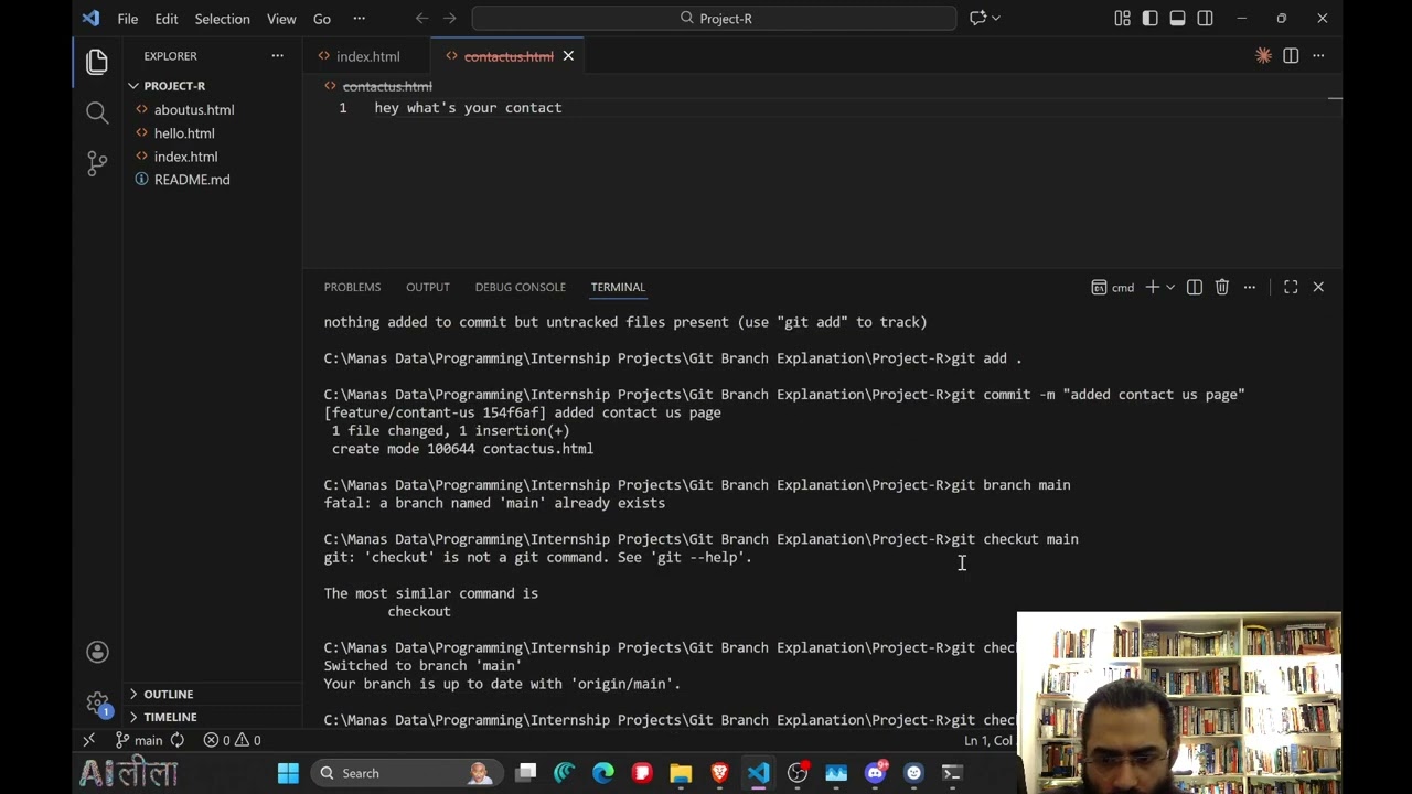 Git branching and checkout [Marathi]