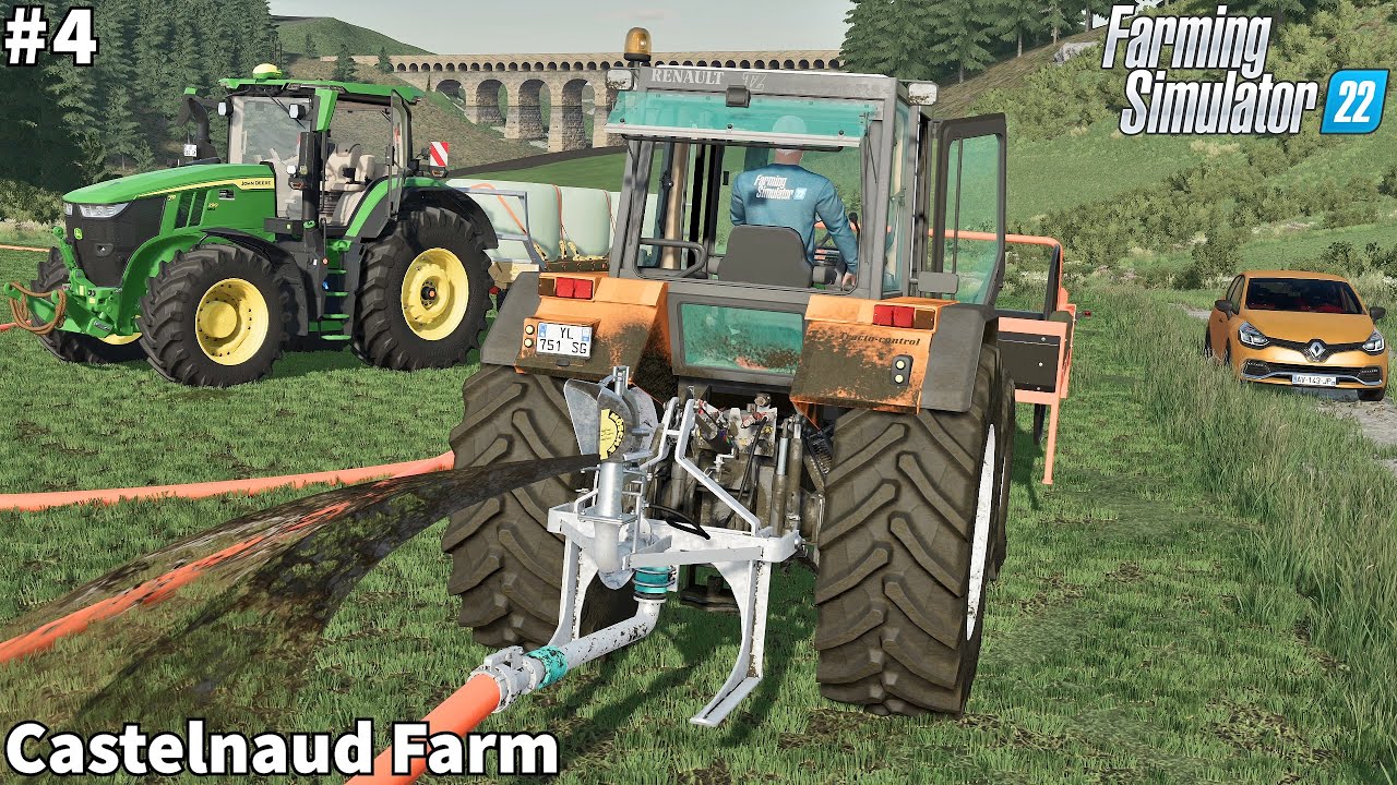 Spreading Slurry & Picking Up GrassSilage Bales │Castelnaud│FS 22│Timelapse#4