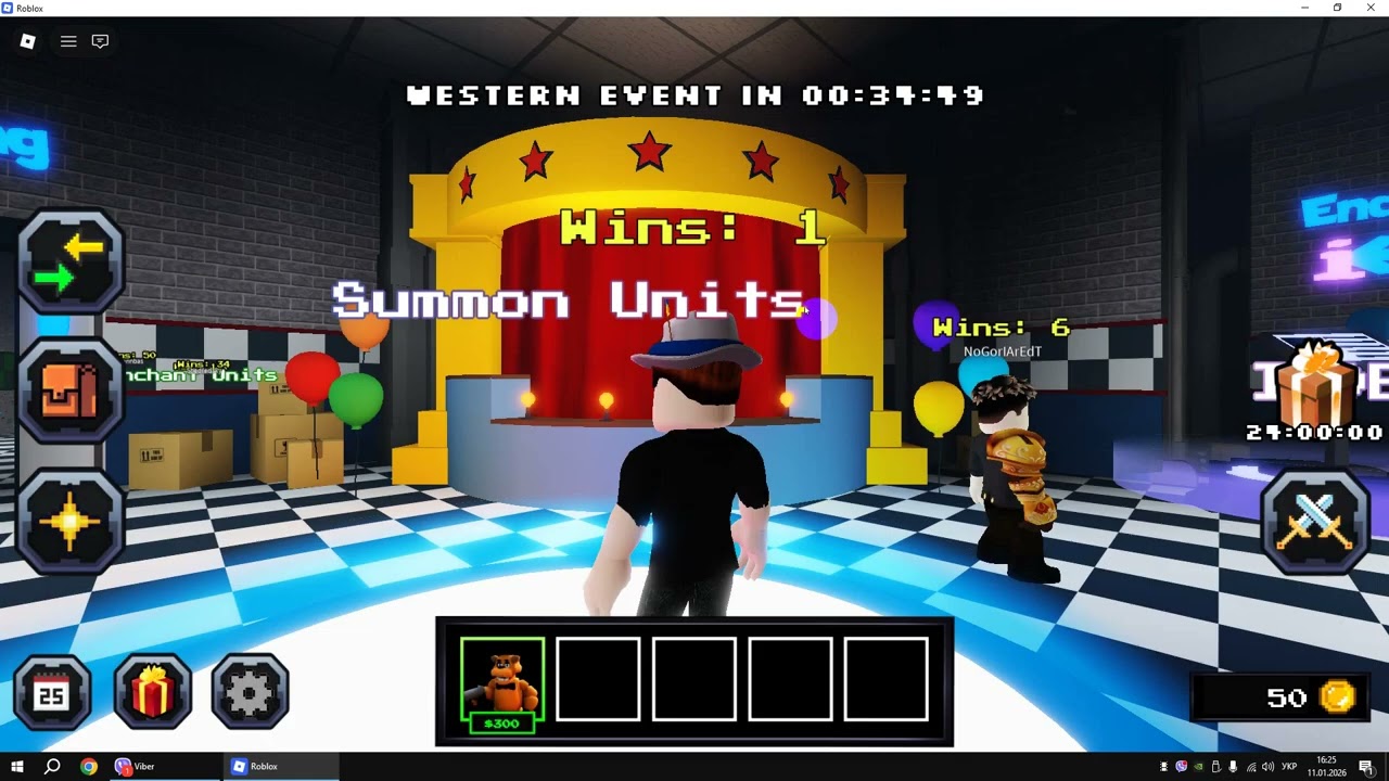 Граю в Five nights tower defens в роблоксі