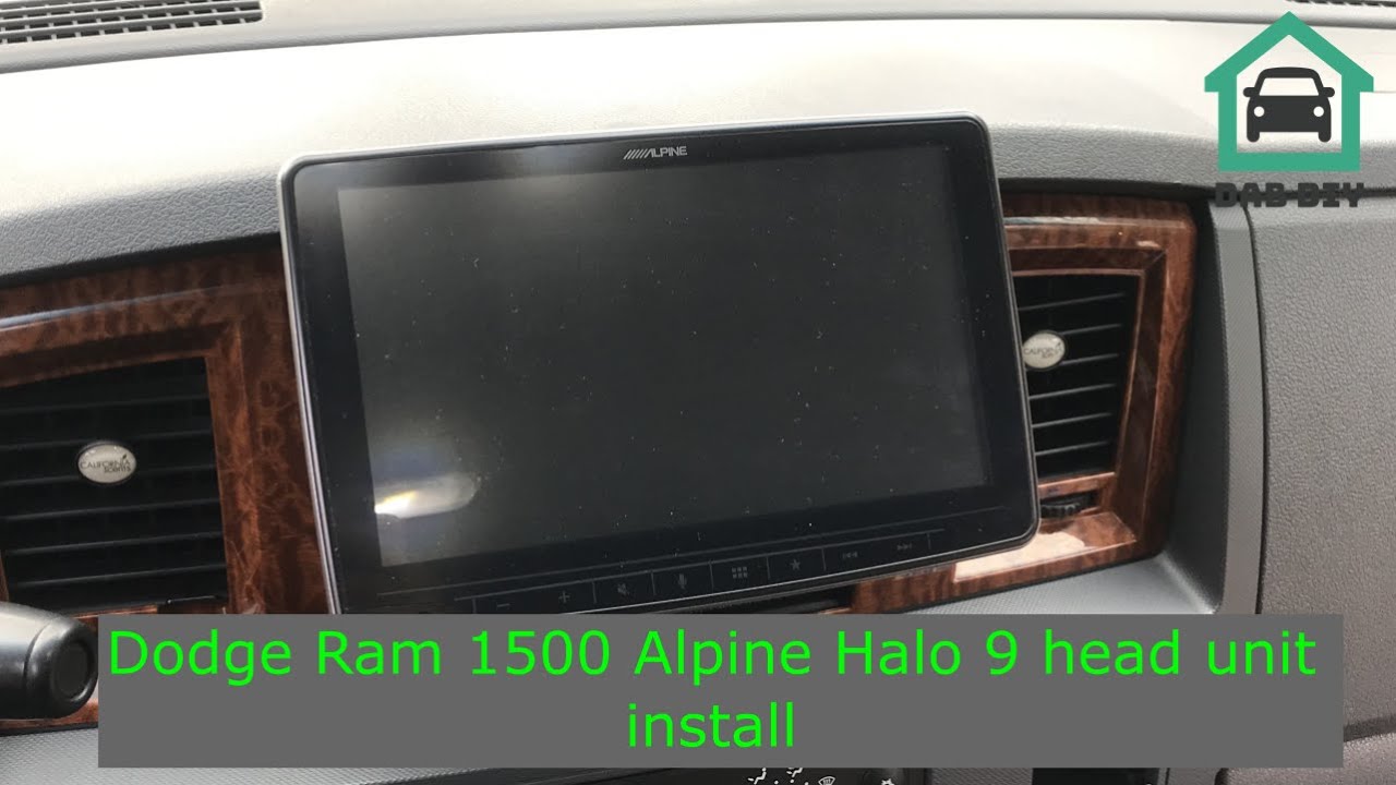 Установка головного устройства Dodge Ram Alpine Halo 9