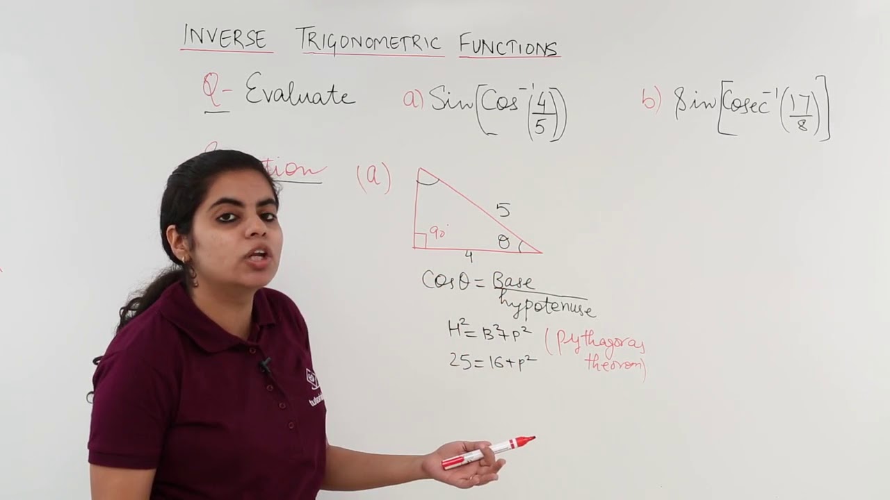 Class 12th – Numerical 1 on solving using Triangles | Trigonometric Function | Tutorials Point