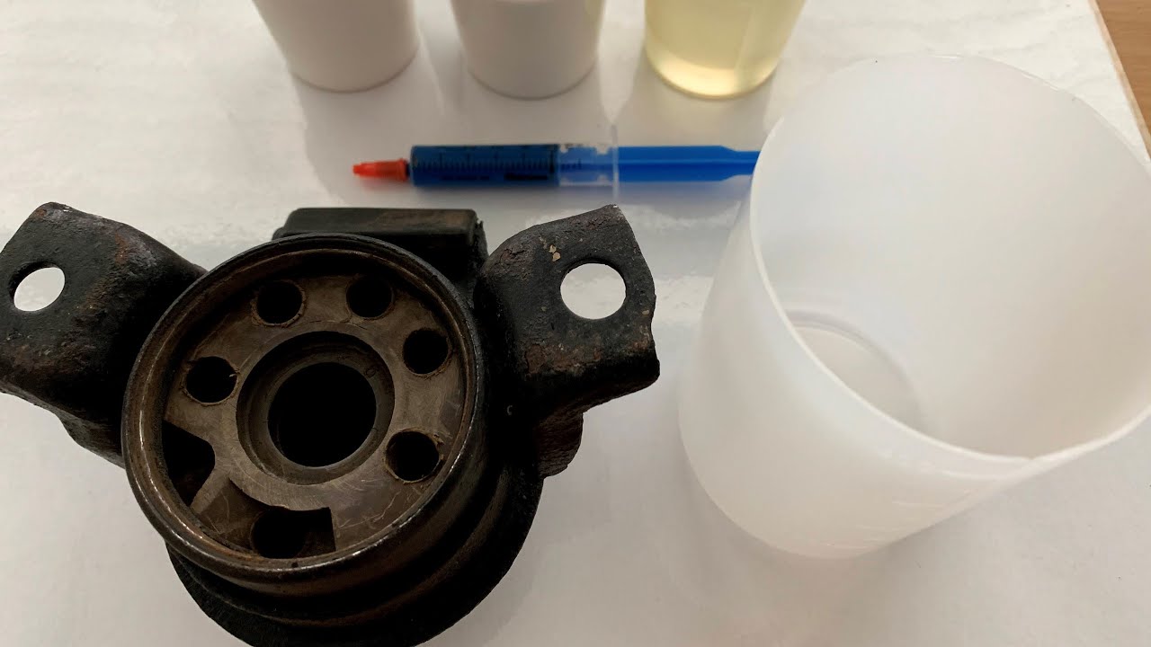 RX-8 Engine mount filling with polyurethane - DIY