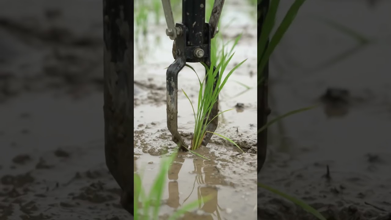 Smart Manual Rice Planter | Quick & Precise Paddy Seedling Planting in Wet Fields #agriculture