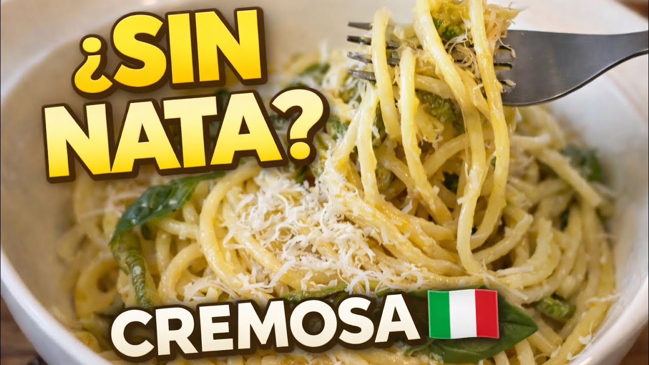 ESPAGUETIS CREMOSOS CON CALABACÍN 🇮🇹 ¡Sin nata! (Receta italiana auténtica)