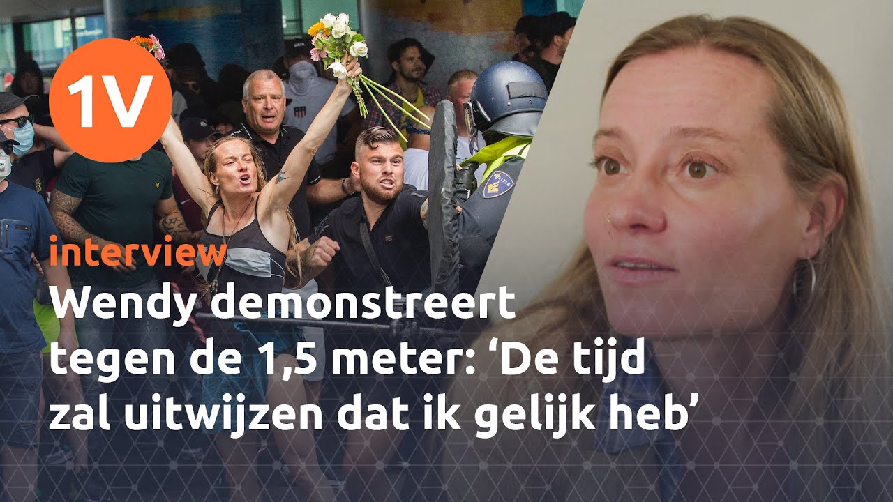 'Bloemenmeisje' Wendy demonstreert tegen de 1,5 meter: 'De tijd zal uitwijzen dat ik gelijk heb'
