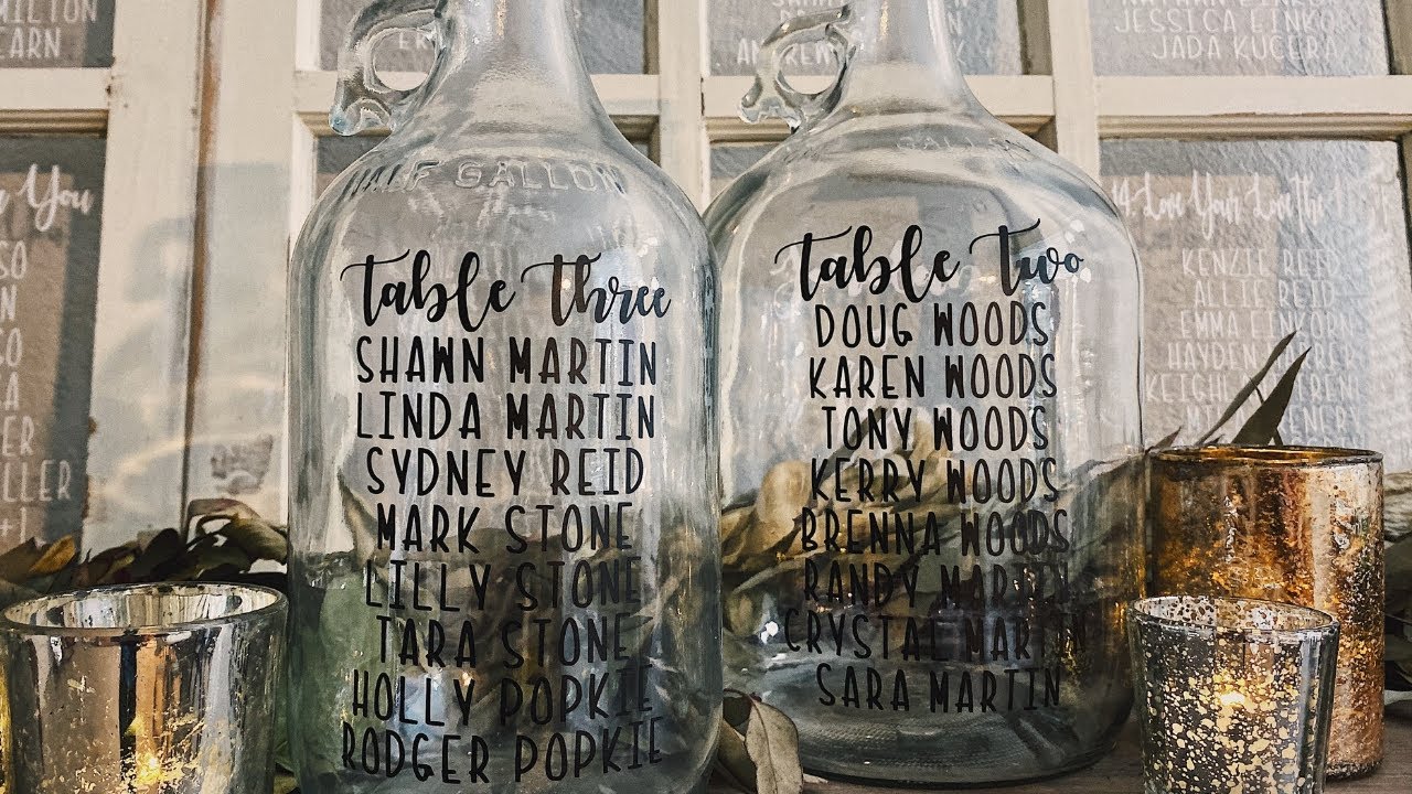 Cricut Wedding Seating Chart Alternative | DIY Rustic Wedding Decor | Cricut Wedding Crafts