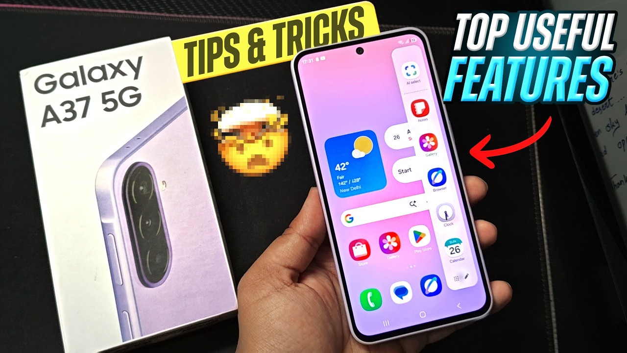 samsung a37 5g top useful features - nfc, secure folder, now bar | samsung galaxy a37 tips & tricks