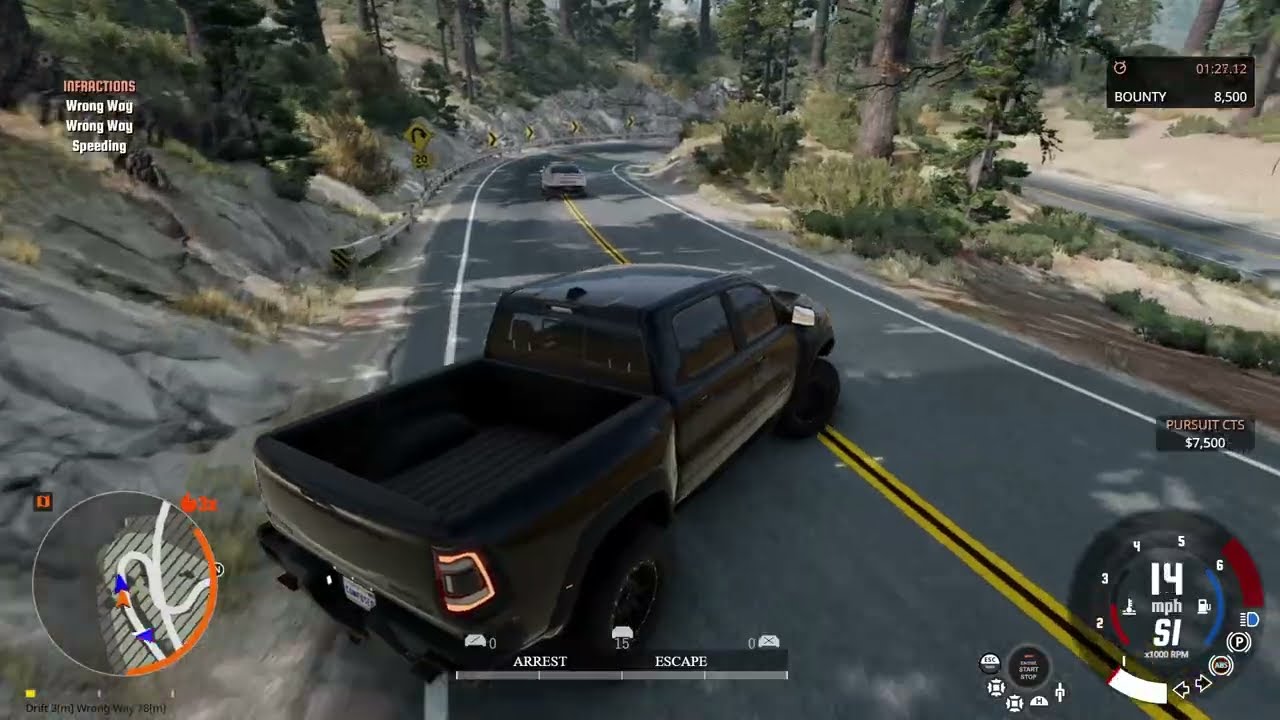 NFS CHASE in a TRX in BeamNG.Drive!