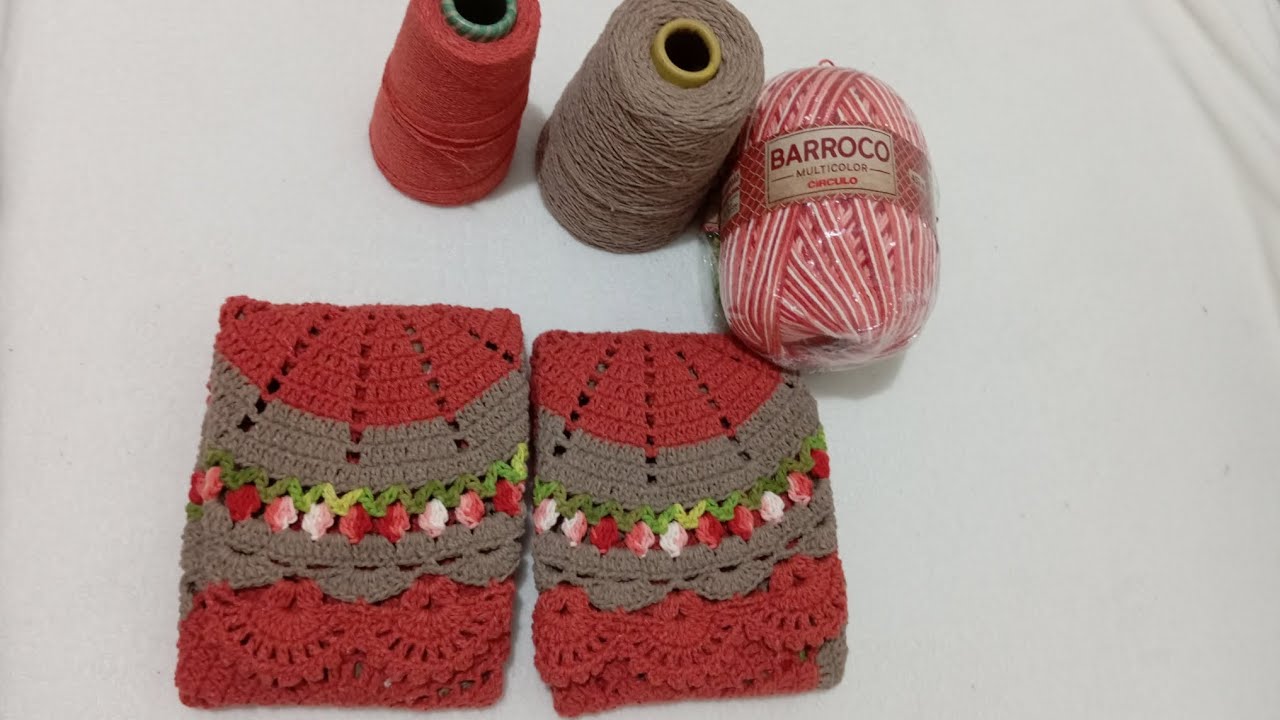 Produção com cones abertos/ Par de tapetes Elzene @ATELIÊ LOREN CROCHÊ