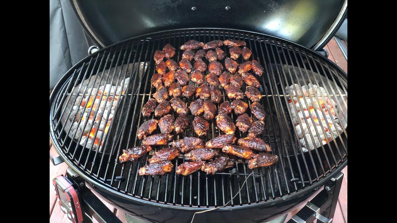 Smoked Yard Bird Wings on the Weber Ranch Kettle!!!
