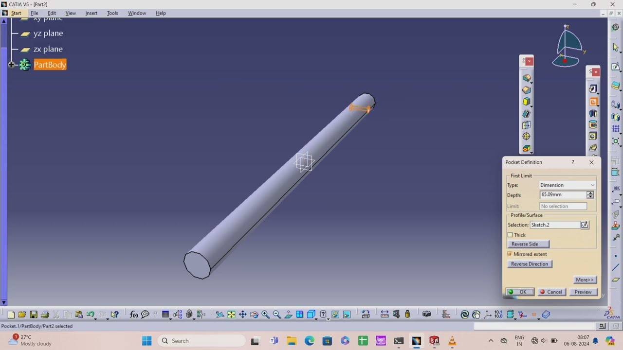 Designing a handlock for a Bench Vice in CATIA V5#automobile#catia3dmodelling @donmech7