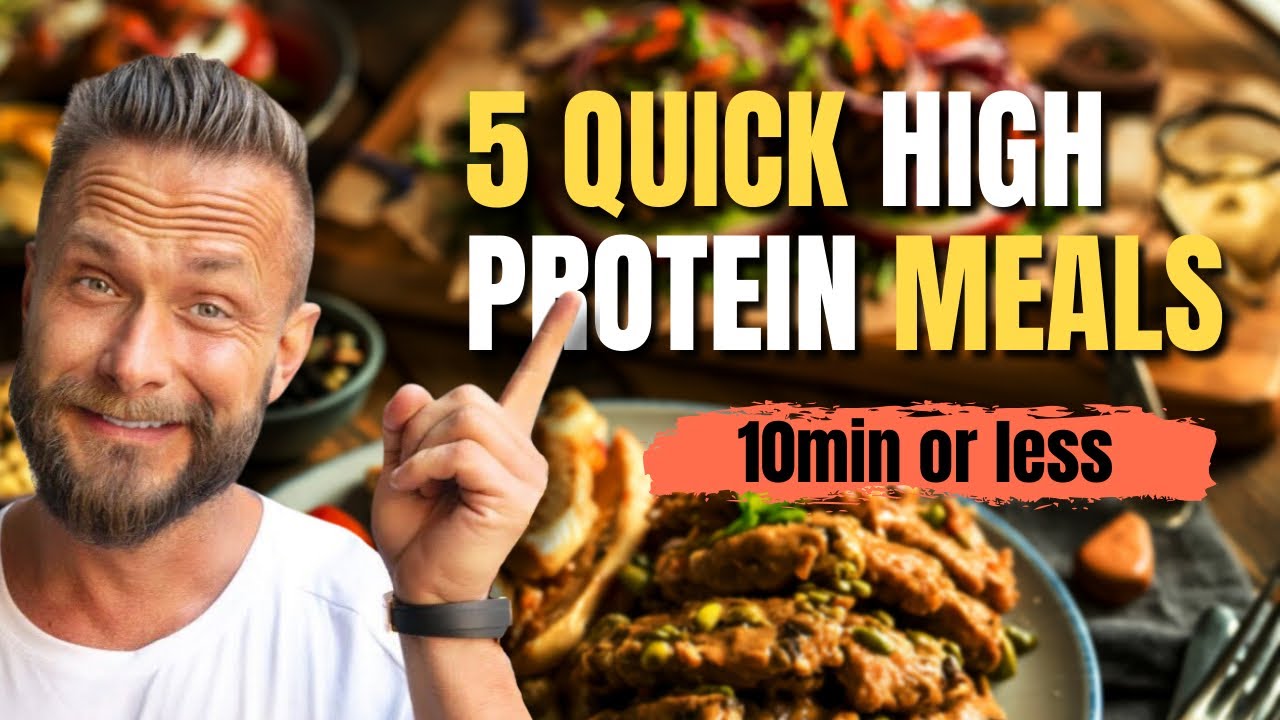 5 High Protein Meals Under 10 Minutes | Quick Healthy Recipes for Muscle & Weight Loss