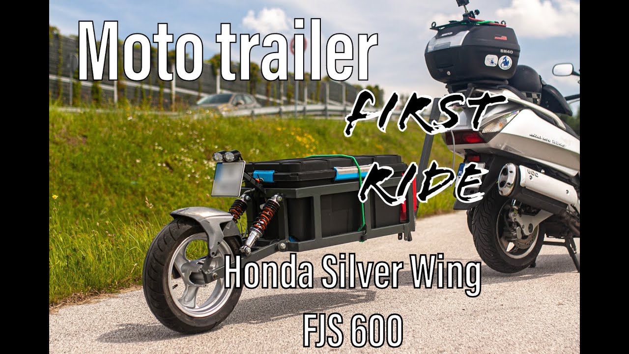 Przyczepka motocyklowa (moto trailer) w połączeniu z Honda FJS 600