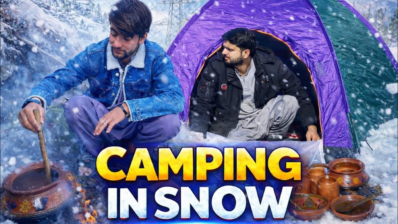 Camping in Snow ❄️ | Snowfall Camping & Cooking | Winter Adventure in Mountains