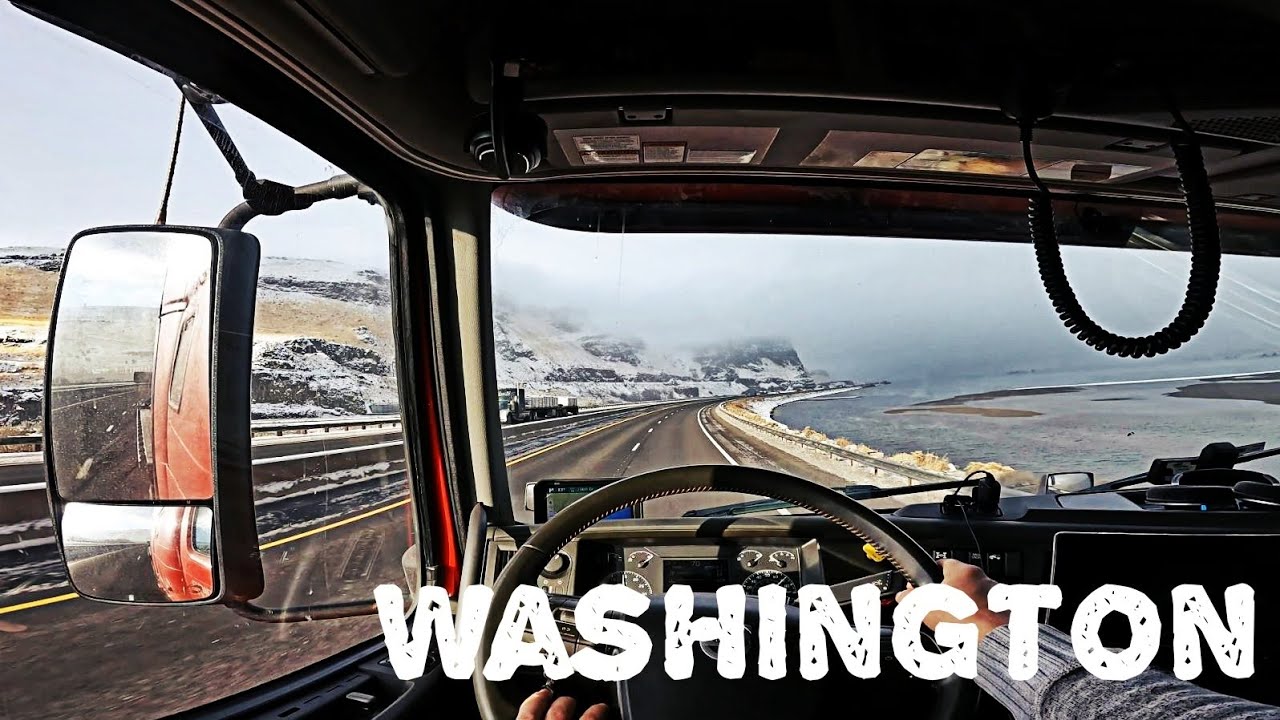 POV Centerville, WA. Delivery above the clouds and driving along Columbia river in Oregon.