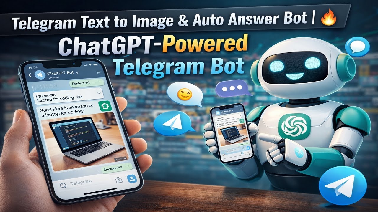 Telegram Text to Image & Auto Answer Bot | 🔥 ChatGPT-Powered Telegram Bot