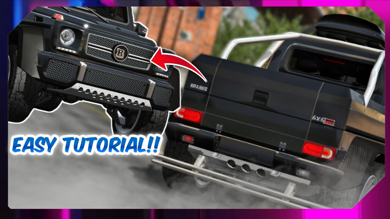 How To Make Logo Brabus G class 6x6 Easy Tutorial Design Car Parking