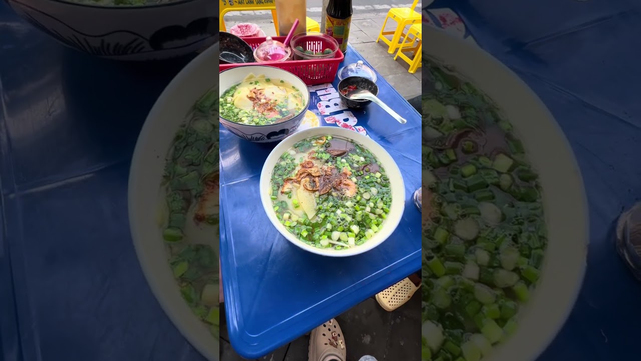 Cần Thơ: Đường Đề Thám (hoa viên) hoành thánh lá tôm khô ngon dễ ăn nè #hoanhthanh #lá #tomkho 