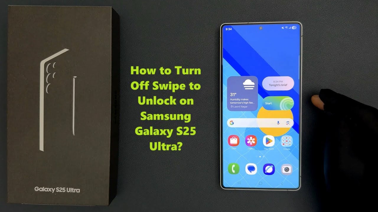 How to Turn Off Swipe to Unlock on Samsung Galaxy S25 Ultra?