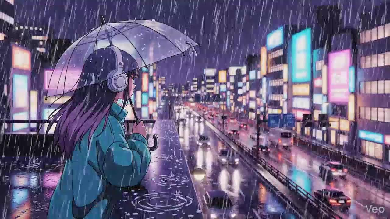 Soft Rain at Night 🌧️ Japanese City Lofi Beats