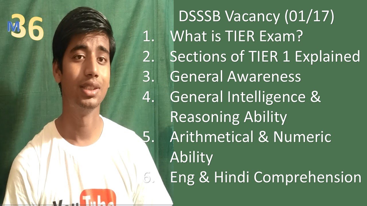 DSSSB  SSC Recruitment | TIER 1 Exam Pattern Explained | General Awareness | Reasoning