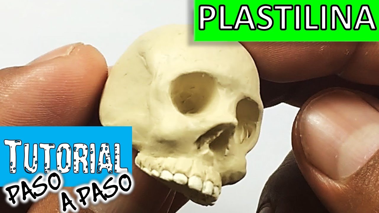 ✅COMO HACER UNA CALAVERA / CRÁNEO DE PLASTILINA PASO A PASO   ✅ POLYMER CLAY