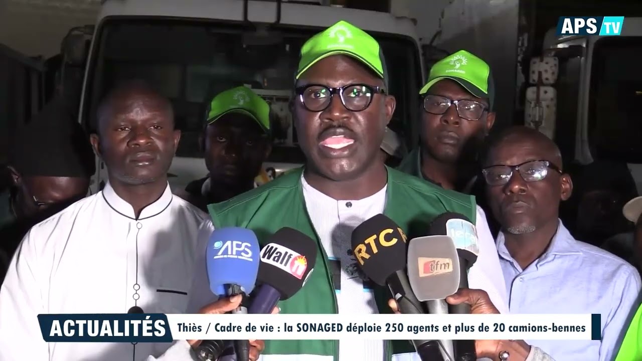 Thiès / Cadre de vie : la SONAGED déploie 250 agents et plus de 20 camions-bennes