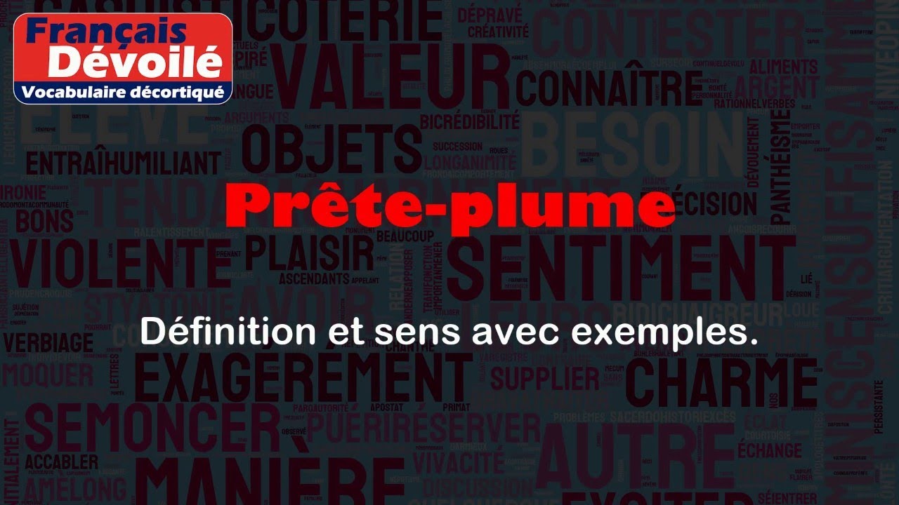 Pr&ecirc;te-plume