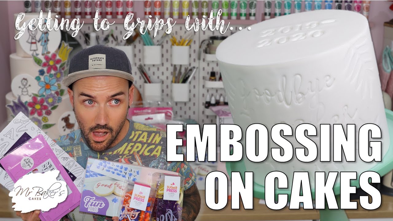 Getting to Grips with... Embossing Cakes | First Time using Sweet Stamp, Sugar Press & PME Fun Fonts