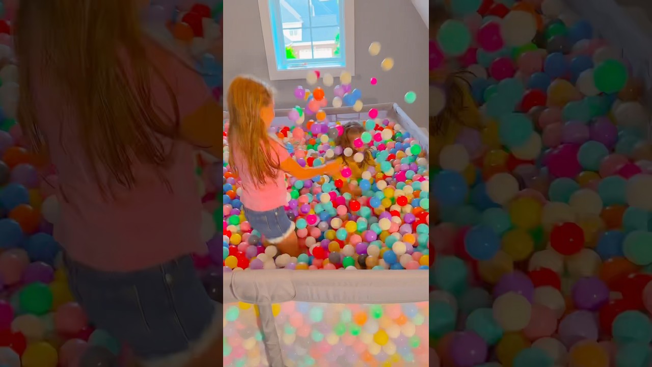 BALL PIT LABUBU COLOR CHALLENGE! #fun #trend #labubu #toys #bff  @HallieOnStage114 @agset211